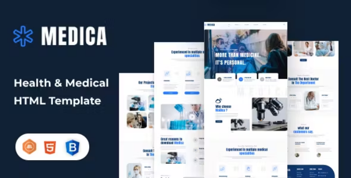 دانلود قالب HTMLانگلیسی پزشکی Medica