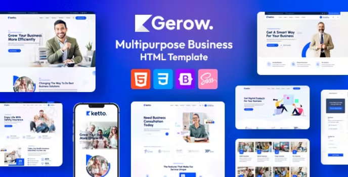 دانلود قالب HTML انگلیسی شرکتی gerow