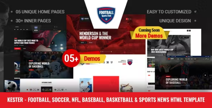 دانلود قالب HTML انگلیسی ورزشیkester