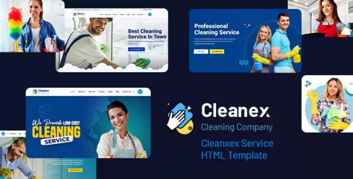 دانلود قالب HTML انگلیسی خدماتی cleanex