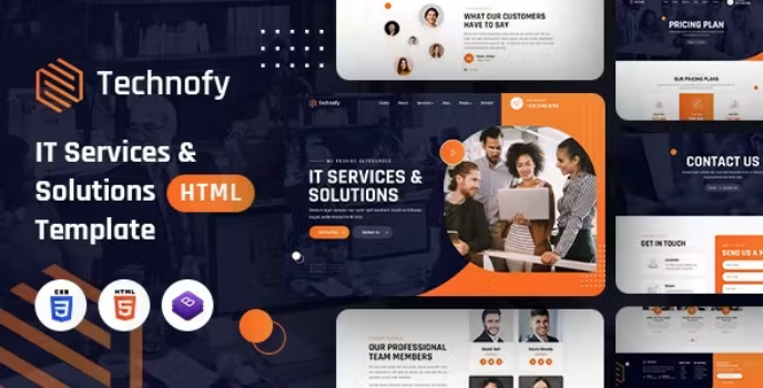 دانلود قالب HTML انگلیسی فناوری اطلاعاتtechnofy