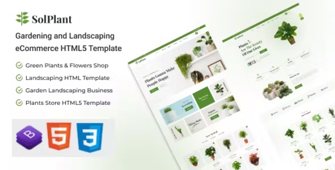دانلود قالب HTML انگلیسی محوطه سازی و باغبانیsolplant 