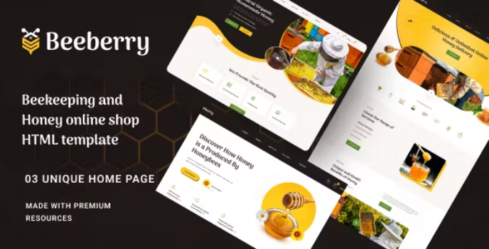 دانلود قالب HTML انگلیسی فروشگاهیbeeberry