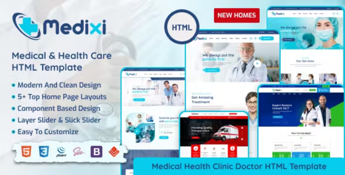 دانلود قالب HTML انگلیسی پزشکیmedixi