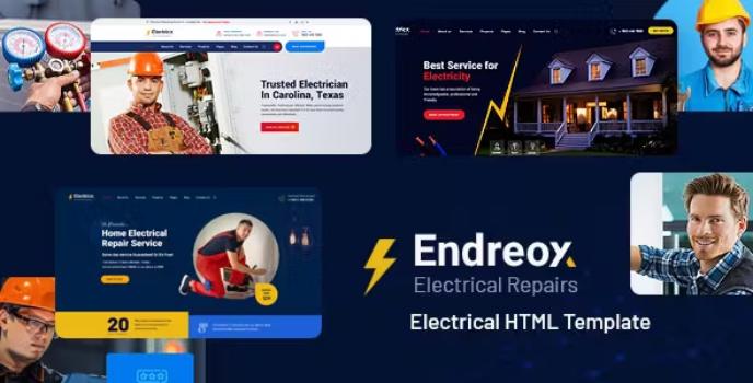 دانلود قالب HTMLانگلیسی خدماتی endreox