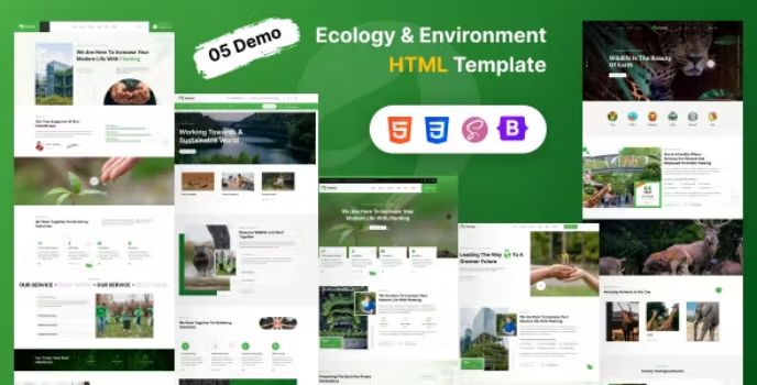 دانلود قالب HTML انگلیسی محیط زیست 