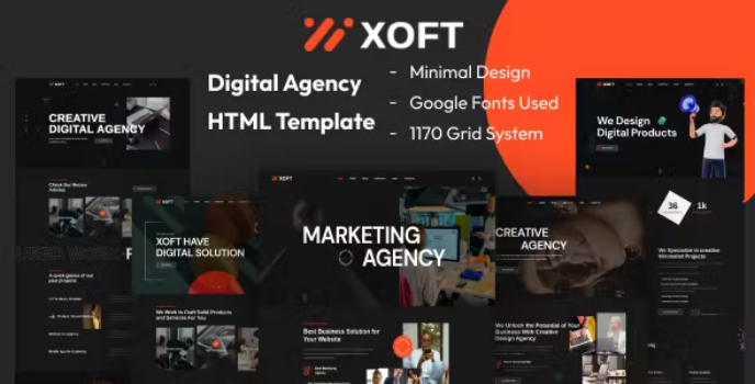 دانلود قالب HTML انگلیسی تجارت دیجیتال xoft