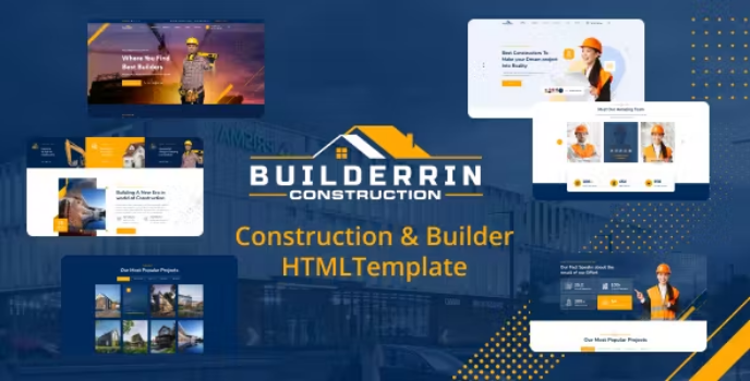 دانلود قالب HTML انگلیسی عمران builderrin