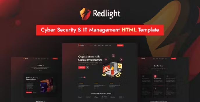 دانلود قالب HTML انگلیسی مدیریت redlight