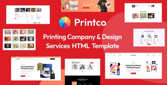 دانلود قالب HTMLانگلیسی تبلیغاتی printco