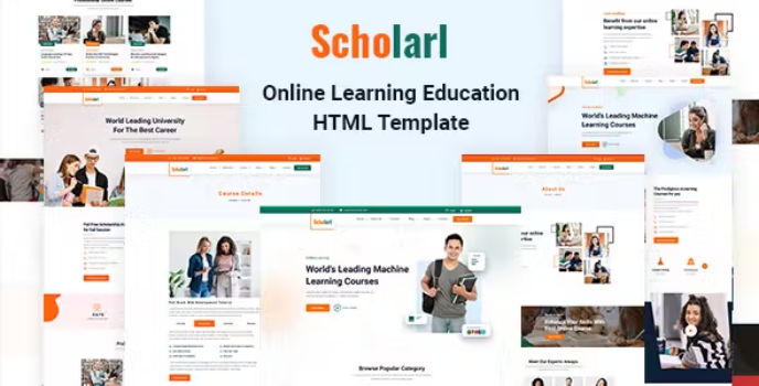 دانلود قالب HTML انگلیسی آموزشی scholarl