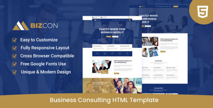 دانلود قالب HTML انگلیسی مشاورbizcon