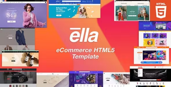 دانلود قالب HTML انگلیسی فروشگاهی ellaella