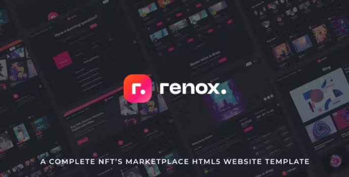 دانلود قالب HTML انگلیسی ساخت و فروش NFTrenox
