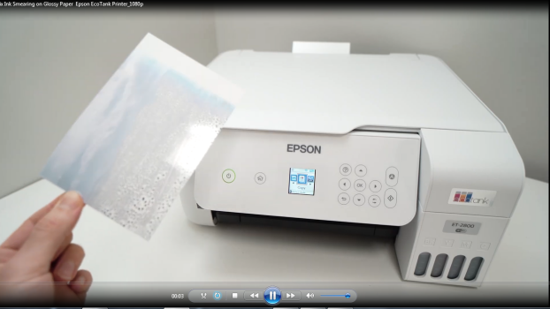 راه‌حل برای رفع لکه‌های جوهری روی کاغذ چاپ درخشان در پرینتر Epson EcoTank