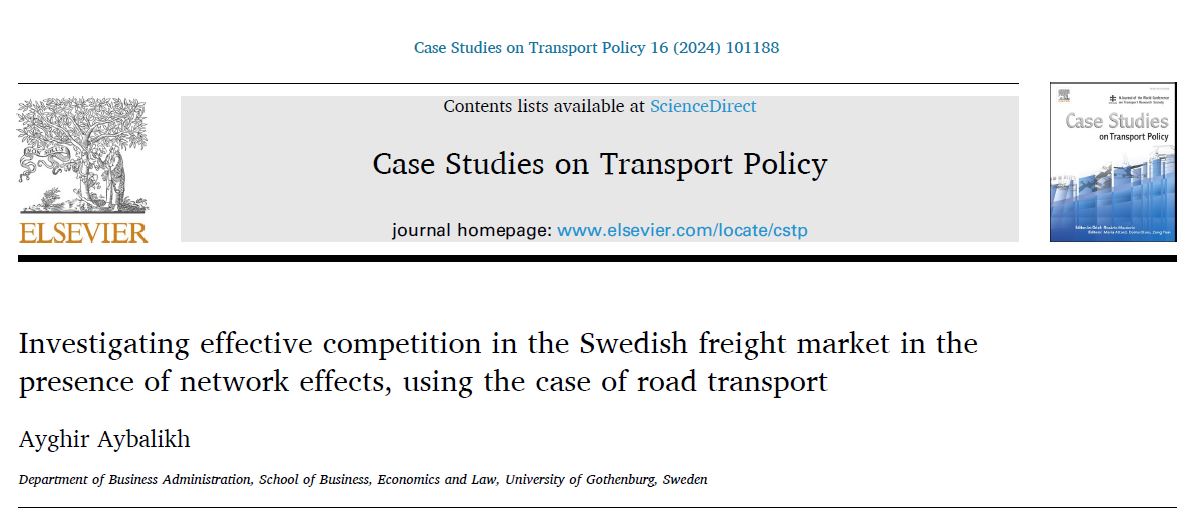 دانلود مقاله بررسی رقابت موثر در بازار بار سوئد در حضور اثرات شبکه با استفاده از مورد حمل و نقل جاده ای