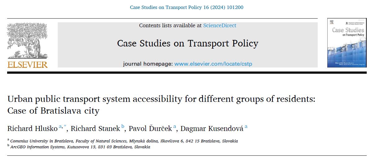 دانلود مقاله دسترسی به سیستم حمل و نقل عمومی شهری برای گروه های مختلف ساکنان: مورد شهر براتیسلاوا