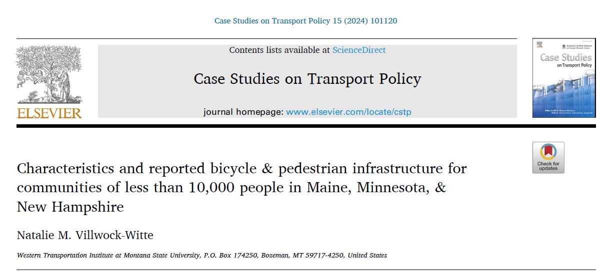 دانلود مقاله ویژگی ها و زیرساخت های دوچرخه و عابر پیاده گزارش شده برای جوامع کمتر از 10000 نفر در مین، مینه سوتا و نیوهمپشایر