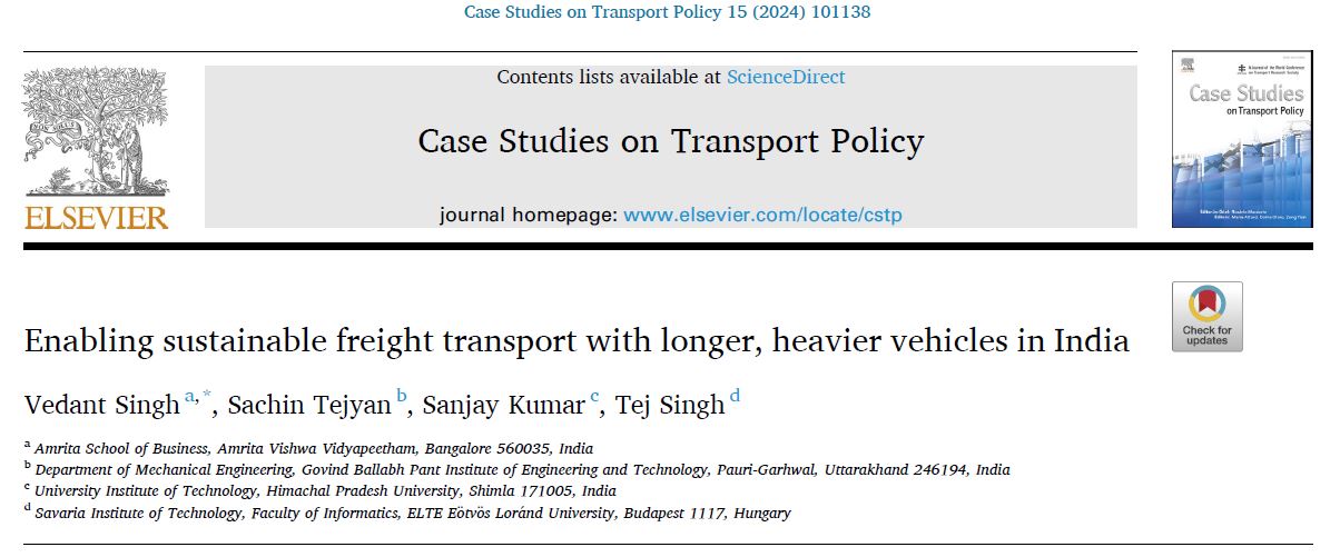 دانلود مقاله امکان حمل و نقل کالای پایدار با وسایل نقلیه طولانی تر و سنگین تر در هند
