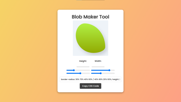 دانلود پروژه Blob Maker با جاوا اسکریپت