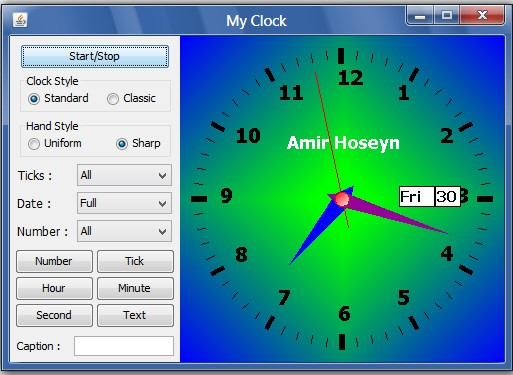 دانلود پروژه ساعت آنالوگ با جاوا