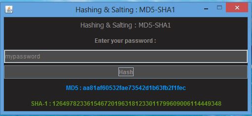دانلود پروژه امنیتی کردن رمز عبور با استفاده از md5 و sha1 در جاوا