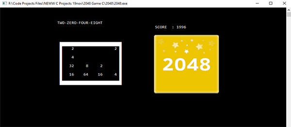 دانلود پروژه کاربردی بازی 2048 به زبان C