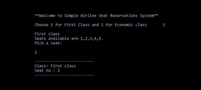 دانلود پروژه کاربردی سیستم رزرو صندلی هواپیما ساده در زبان برنامه‌نویسی C 