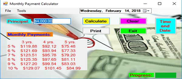 دانلود پروژه کاربردی محاسبه‌گر پرداخت ماهانه vb.net
