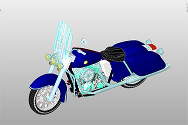 دانلود فایل مدل سه‌بعدی رویت از موتور هارلی دیویدسن در اتوکد