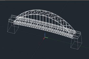 دانلود فایل سه بعدی پل فلزی در اتوکد
