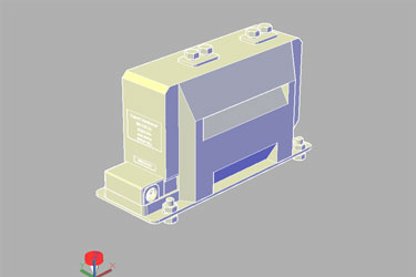 دانلود فایل سه‌بعدی از ترانسفورماتور جریان بانقشه DWG در اتوکد