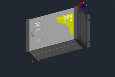 دانلود فایل نقشه CAD سه‌بعدی از اینورتر در اتوکد