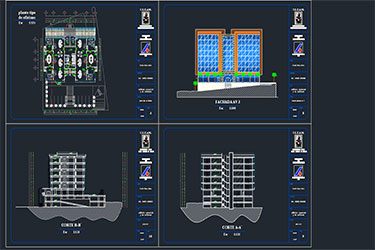 دانلود فایل معماری با نقشه DWG پارکینگ و ساختمان اداری مرحله اول در اتوکد