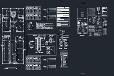 دانلود فایل معماری DWG از نقشه‌های برق آپارتمان استودیویی در اتوکد