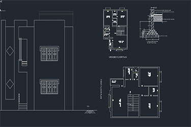 دانلود فایل معماری با نقشه DWG از ساخت و ساز خانه در اتوکد