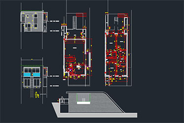 دانلود فایل معماری با نقشه DWG از معماری خانه مینی در اتوکد