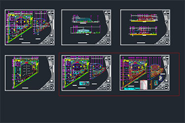 دانلود فایل معماری با نقشه DWG از نمایندگی خودرو در اتوکد