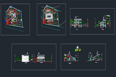 دانلود فایل معماری با نقشه  DWG از خانه اکولوژیک در اتوکد