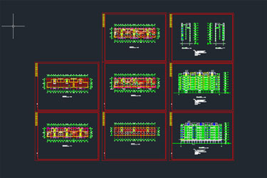 دانلود فایل معماری با نقشه DWG آپارتمان مسکونی در اتوکد