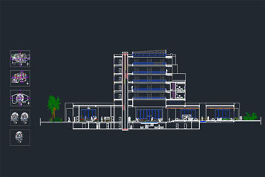 دانلود فایل معماری نقشه DWG هتل گرد