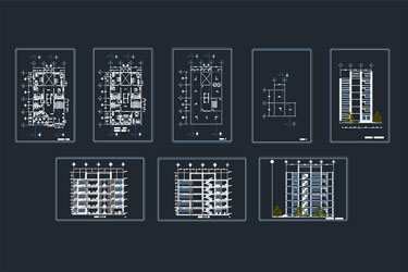 دانلود فایل معماری ساختمان اداری در اتوکد