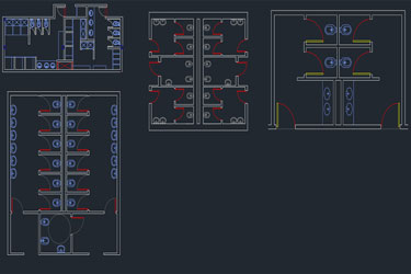 دانلود فایل معماری نقشه‌های اجرایی توالت عمومی در اتوکد