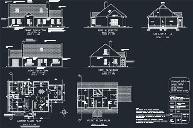 دانلود فایل معماری نقشه‌های اجرایی CAD خانه کوچک هندی در اتوکد