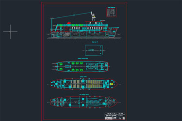 دانلود فایل معماری طرح کلی کشتی‌های مسافری در اتوکد