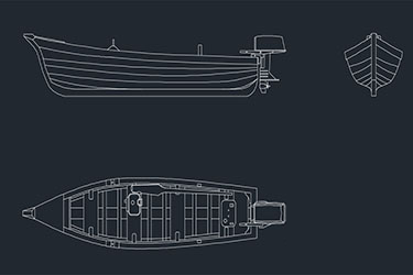 دانلود فایل معماری نقشه‌های جزئیات اجرایی قایق موتوری در اتوکد
