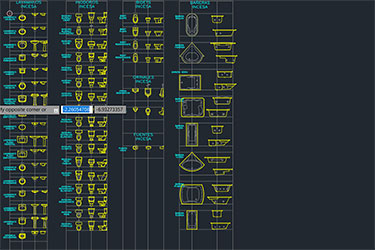 دانلود فایل معماری بلوک‌های وان، سینک و توالت در آمریکا - بلوک‌های CAD DWG در اتوکد