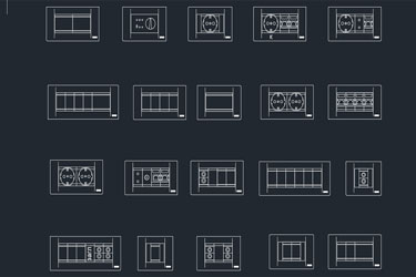 دانلود فایل معماری بلوک‌های CAD پریزها و کلیدهای برقی در اتوکد
