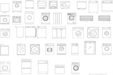 دانلود فایل معماری بلوک‌های کاد ماشین لباسشویی با فرمت DWG در اتوکد
