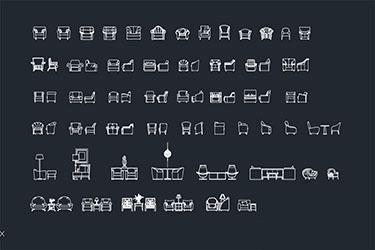 دانلود فایل معماری  بلوک‌های کاد صندلی‌های راحتی با فرمت DWG در اتوکد